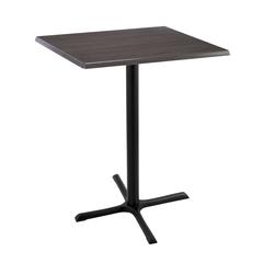 42" Tall OD211 Indoor/Outdoor All-Season Table with 30" x 30" Square Charcoal Top