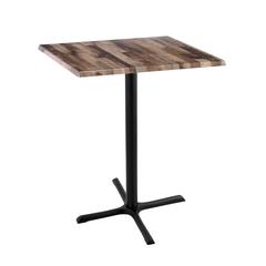 42" Tall OD211 Indoor/Outdoor All-Season Table with 30" x 30" Square Rustic Top