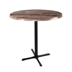 42" Tall OD211 Indoor/Outdoor All-Season Table with 36" Diameter Rustic Top