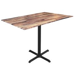 36" Tall OD211 Indoor/Outdoor All-Season Table with 32" x 48" Rustic Top