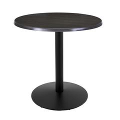 36" Tall OD214 Indoor/Outdoor All-Season Table with 30" Diameter Charcoal Top