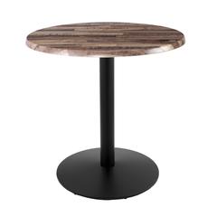 36" Tall OD214 Indoor/Outdoor All-Season Table with 30" Diameter Rustic Top