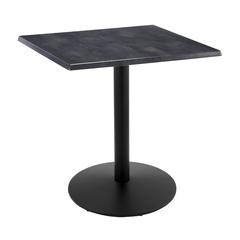 36" Tall OD214 Indoor/Outdoor All-Season Table with 30" x 30" Square Black Steel Top