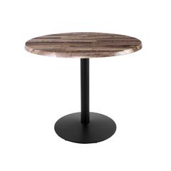 36" Tall OD214 Indoor/Outdoor All-Season Table with 36" Diameter Rustic Top