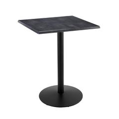 42" Tall OD214 Indoor/Outdoor All-Season Table with 30" x 30" Square Black Steel Top