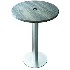 All-Season Table with 36" Diameter Greystone Top with Umbrella Hole