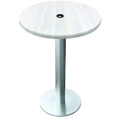 All-Season Table with 36" Diameter White Ash Top with Umbrella Hole