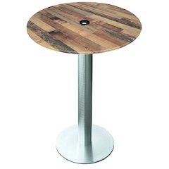 All-Season Table with 36" Diameter Rustic Top with Umbrella Hole