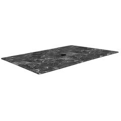 32" x 48" Black Marble, Indoor/Outdoor All-Season EuroSlim Table Top with Umbrella Hole