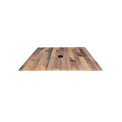 32" x 32" Rustic, Indoor/Outdoor All-Season EuroSlim Table Top with Umbrella Hole