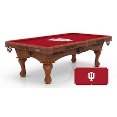 Indiana University 8' Pool Table with a Chardonnay Finish