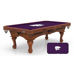 Kansas State University 8' Pool Table with a Chardonnay Finish