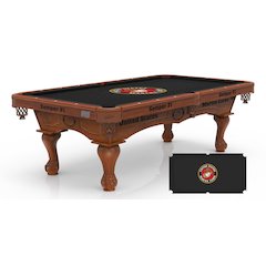 United States Marine Corps 8' Pool Table with a Chardonnay Finish