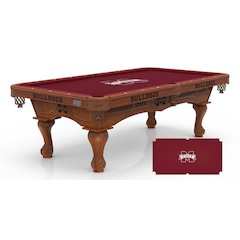 Mississippi State University 8' Pool Table with a Chardonnay Finish