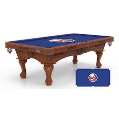 New York Islanders 8' Pool Table with a Chardonnay Finish