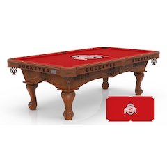 Ohio State University 8' Pool Table with a Chardonnay Finish