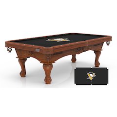 Pittsburgh Penguins 8' Pool Table with a Chardonnay Finish