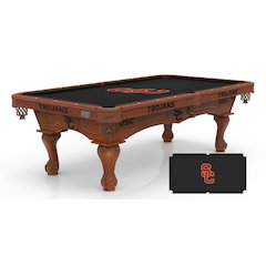 University of Southern California 8' Pool Table with a Chardonnay Finish