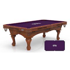 Texas Christian University 8' Pool Table with a Chardonnay Finish