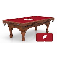 University of Wisconsin  8' Pool Table with a Chardonnay Finish