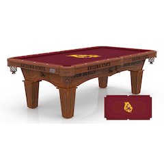 Arizona State University (Sparky) 8' Pool Table with a Chardonnay Finish