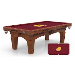 Central Michigan University 8' Pool Table with a Chardonnay Finish