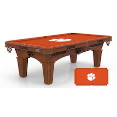 Clemson University 8' Pool Table with a Chardonnay Finish