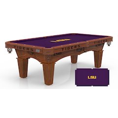 Louisiana State University 8' Pool Table with a Chardonnay Finish