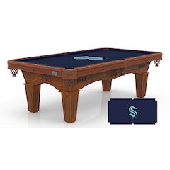 Seattle Kraken 8' Pool Table with a Chardonnay Finish