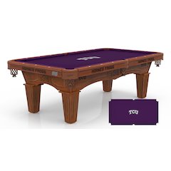 Texas Christian University 8' Pool Table with a Chardonnay Finish