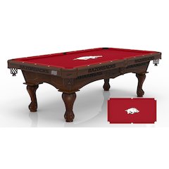 University of Arkansas 8' Pool Table with a Navajo Finish