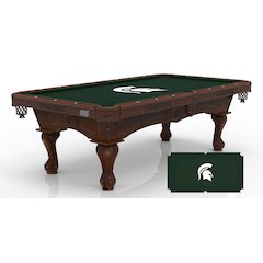 Michigan State University 8' Pool Table with a Navajo Finish