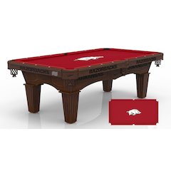 University of Arkansas 8' Pool Table with a Navajo Finish