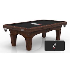 University of Cincinnati 8' Pool Table with a Navajo Finish