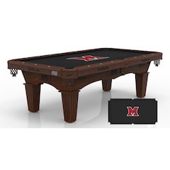 Miami (OH) University 8' Pool Table with a Navajo Finish