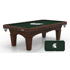 Michigan State University 8' Pool Table with a Navajo Finish