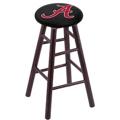 Maple Counter Stool in Dark Cherry Finish with Alabama Seat