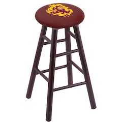 Maple Counter Stool in Dark Cherry Finish with Arizona State (Sparky) Seat