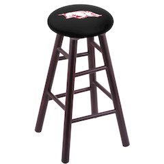 Maple Bar Stool in Dark Cherry Finish with Arkansas Seat