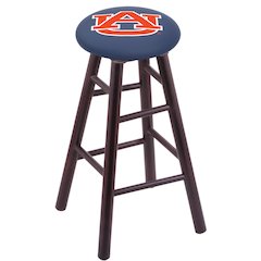 Maple Counter Stool in Dark Cherry Finish with Auburn Seat