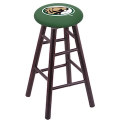 Maple Counter Stool in Dark Cherry Finish with Bemidji State Seat