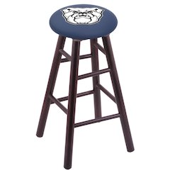 Maple Bar Stool in Dark Cherry Finish with Butler University Seat