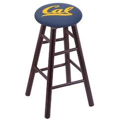 Maple Bar Stool in Dark Cherry Finish with Cal Seat