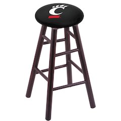Maple Bar Stool in Dark Cherry Finish with Cincinnati Seat