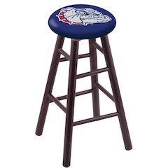 Maple Bar Stool in Dark Cherry Finish with Gonzaga Seat