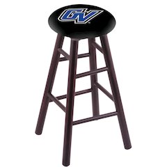 Maple Counter Stool in Dark Cherry Finish with Grand Valley State Seat