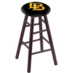 Maple Counter Stool in Dark Cherry Finish with Long Beach State University Seat