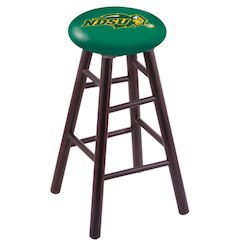 Maple Bar Stool in Dark Cherry Finish with North Dakota State Seat