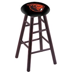 Maple Bar Stool in Dark Cherry Finish with Oregon State Seat