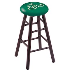 Maple Counter Stool in Dark Cherry Finish with South Florida Seat
